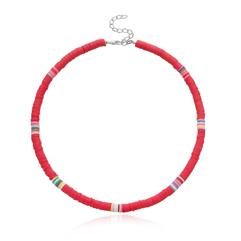 Dww-Lot de 5 colliers (couleurs de l'image) - Colliers de perles Boho - Colliers en polystyrne colors dcontracts