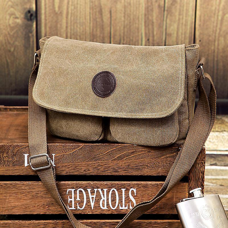 Dww-Sac bandoulire en toile 10" (kaki unisexe) sac de messager pour iPad porte-documents pour hommes/femmes sac de sport sac de travail