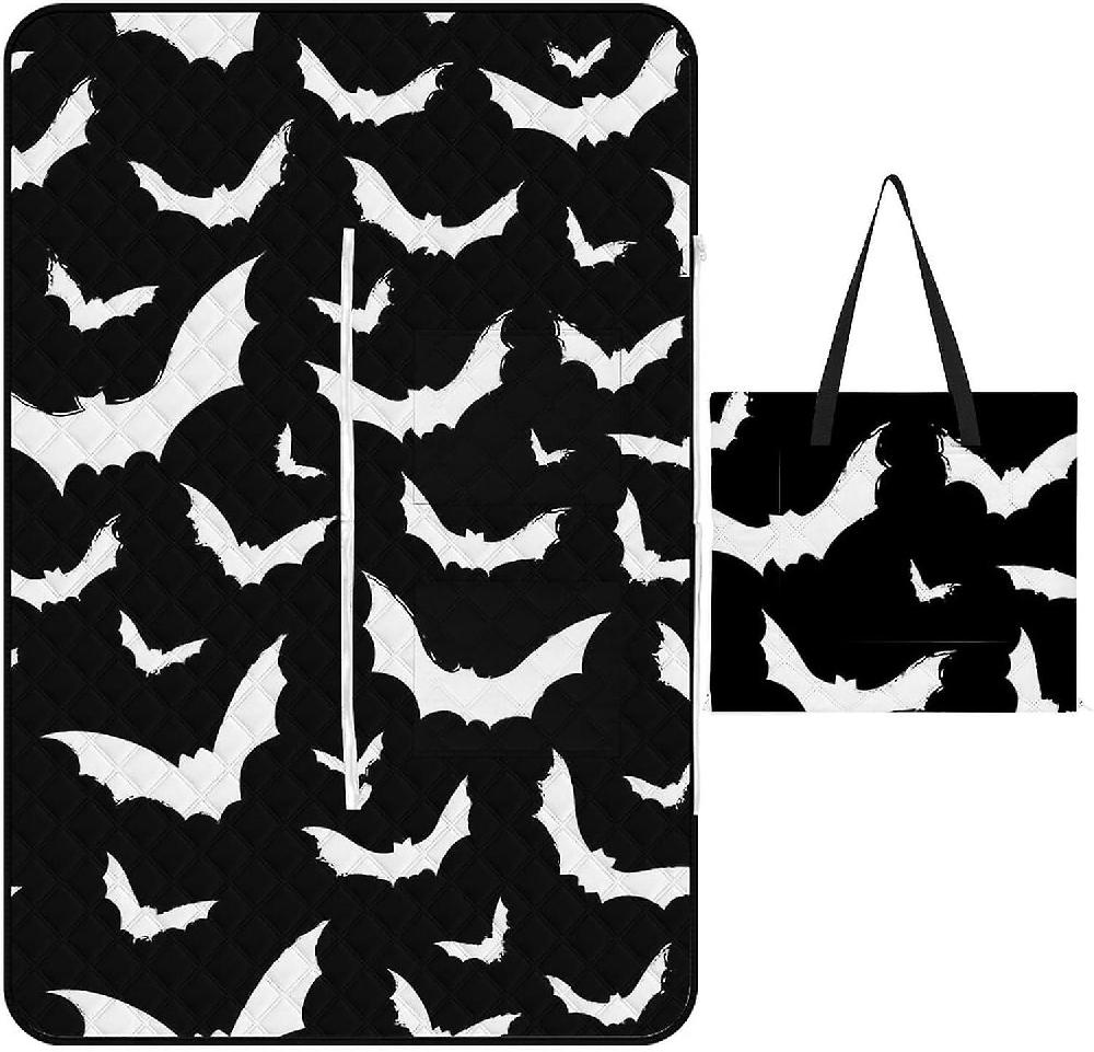 EDGFEWWOI28Faces of Pandas Picnic Blanket Outdoor Camping Mat Foldable Portable Tote Bag 3-Layer Waterproof Backing for Outdoors Concerts Beach Park