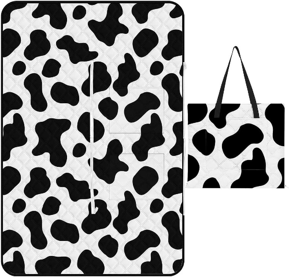 EDGFEWWOI613Colorful Palms Leaves Picnic Blanket Outdoor Camping Mat Foldable Portable Tote Bag 3-Layer Waterproof Backing For Outdoors Concerts Beac