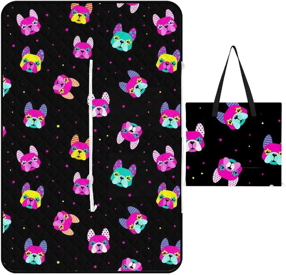 EDGFEWWOI74BiCca Eyeball Pattern Picnic Blanket Outdoor Camping Mat Foldable Portable Tote Bag 3-Layer Waterproof Backing For Outdoors Concerts Beach