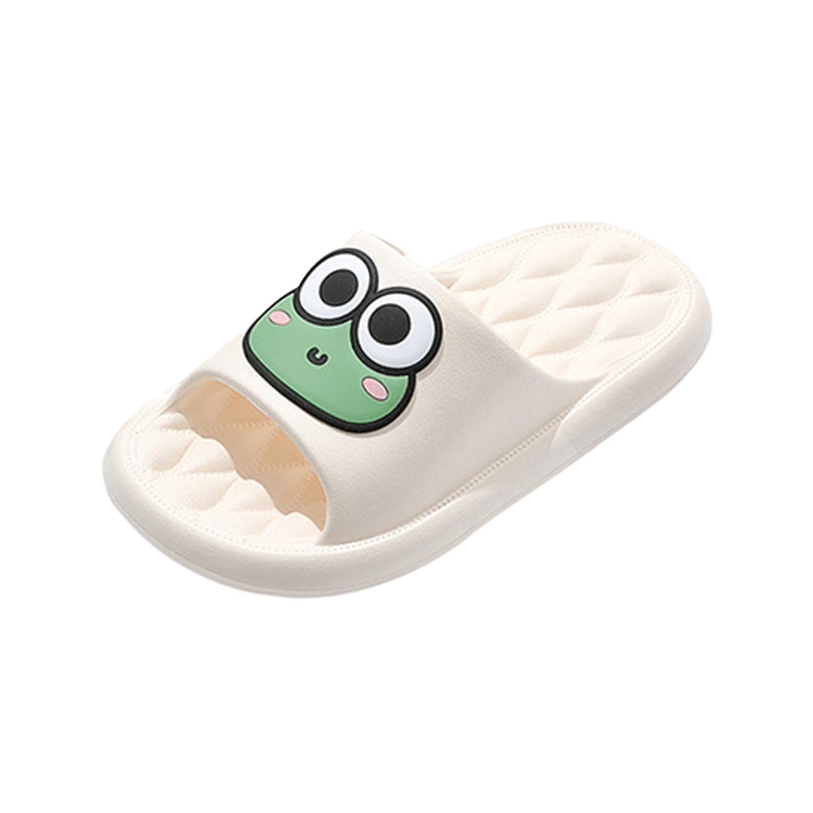 EVA Slippers Casual Bathroom Sandals Floor Slides Shoes Summer House Sandals 36-37 White