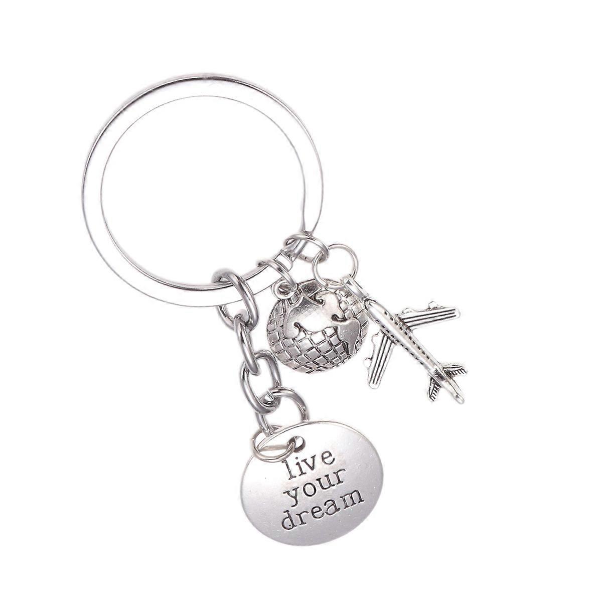 Exquisite Pilot Keychain Decorative Airplane Dream Keyring Key Chain Pendant For Women Men Kids