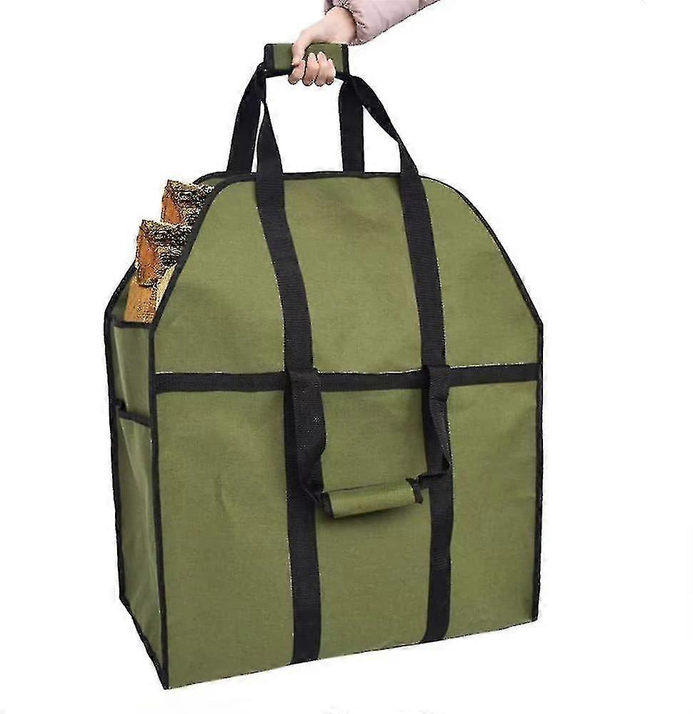 Extra Large Log Rack Tote Durable Firewood Holder Heavy Duty Polyester Wood Storage Bag Crjjkoy