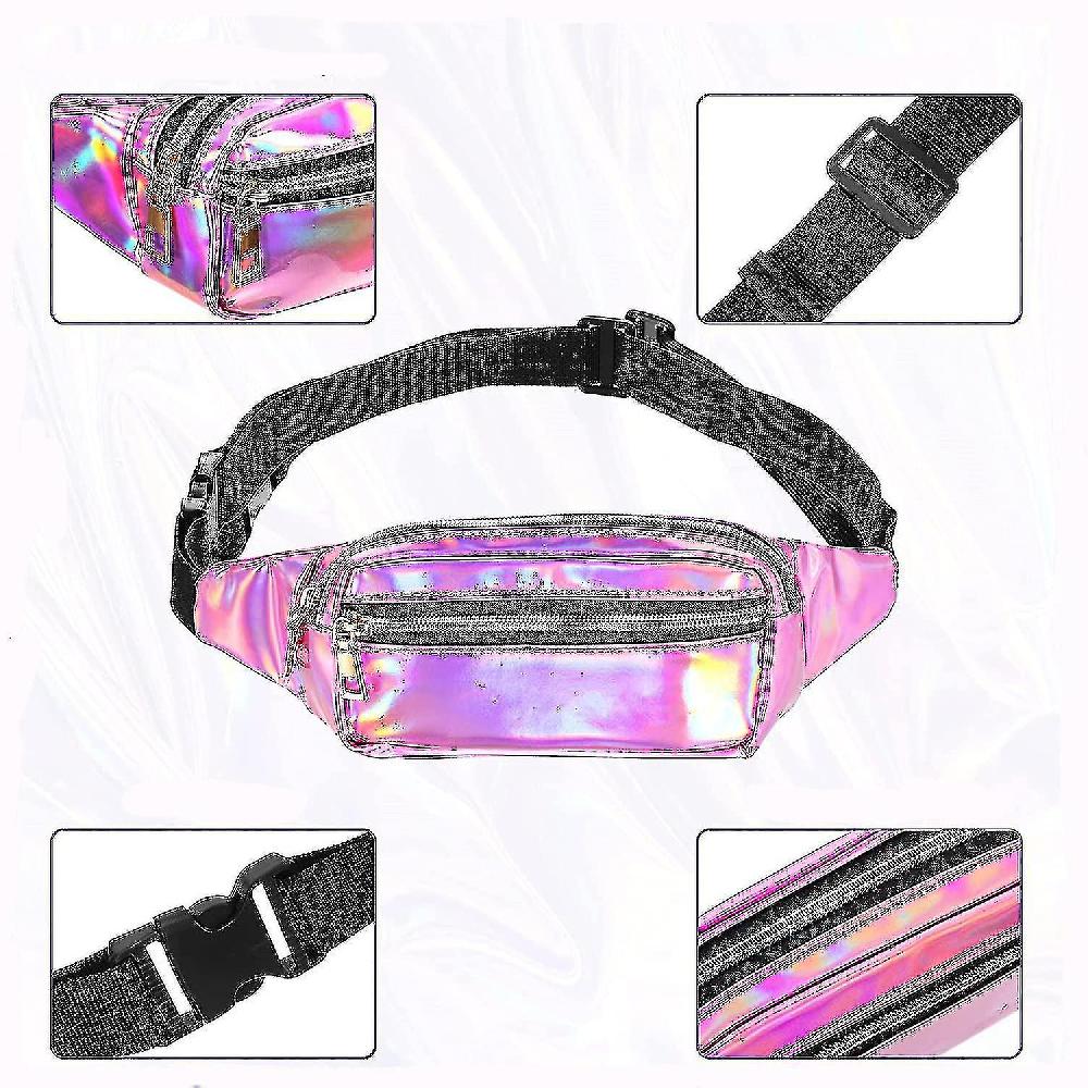 Fanny Pack Shiny Holographic Waist Bags Impermeabile Neon Fanny Packs