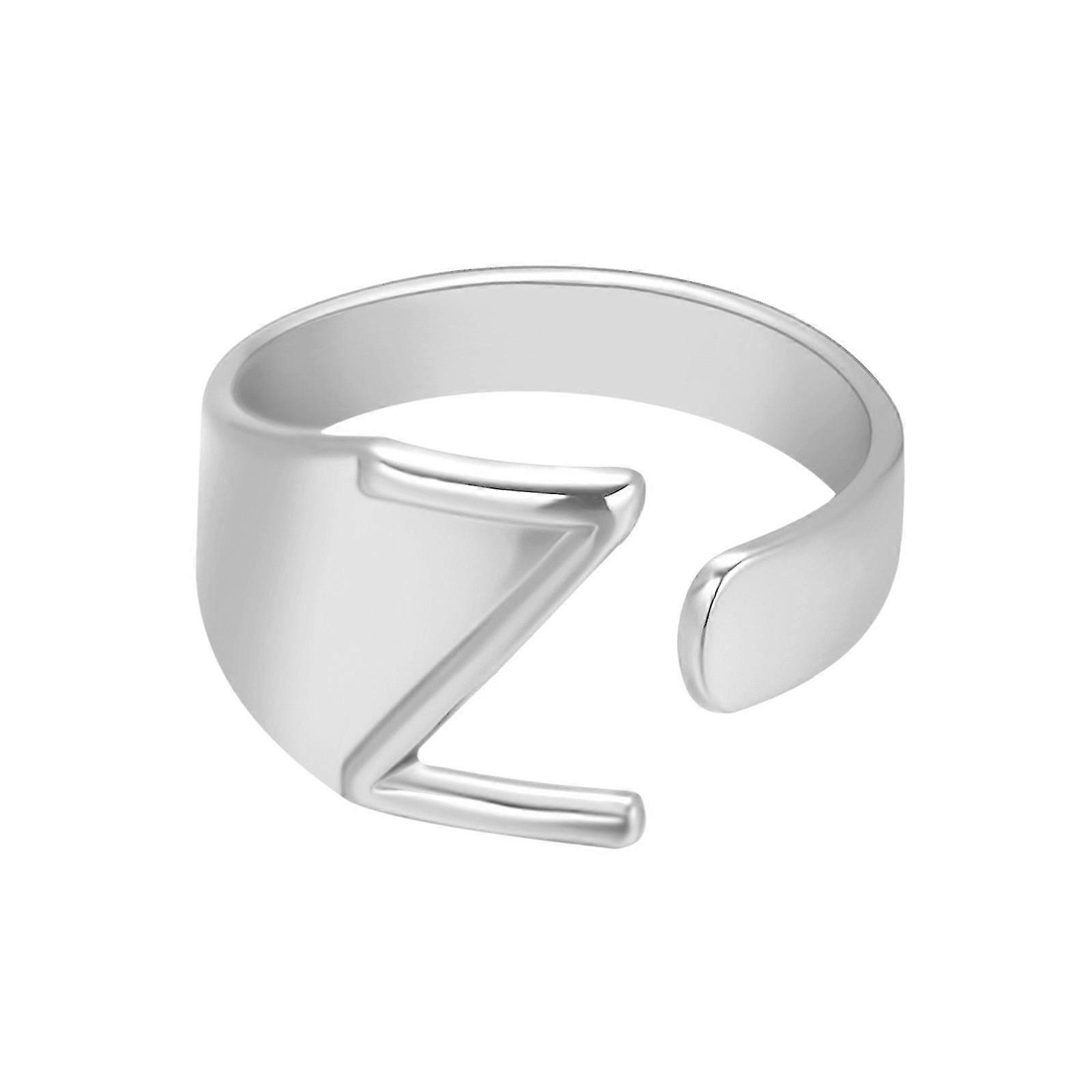 Fashion Couple Ring Twenty Six English Letter Open Ring Couple Jewelry