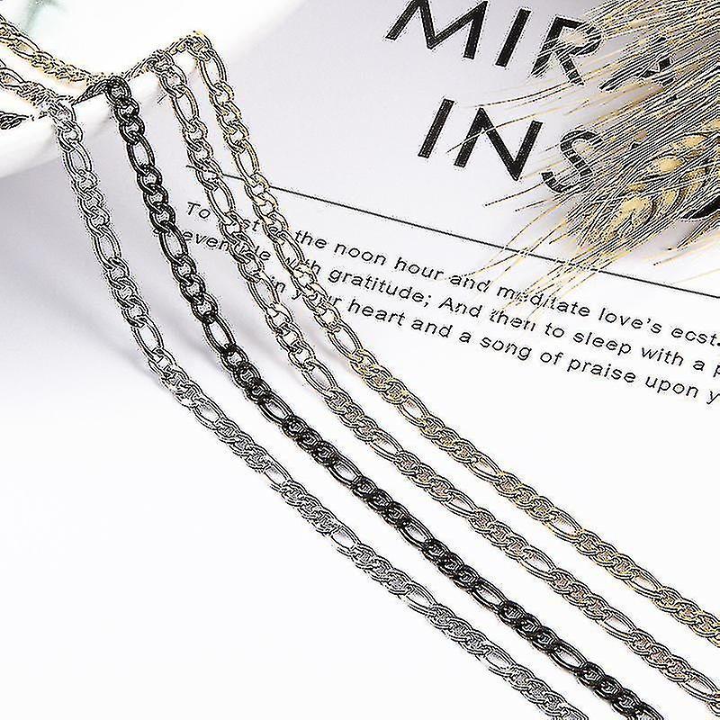 Fashion New Figaro Chain Necklace For Men Punk Silver Color Stainless