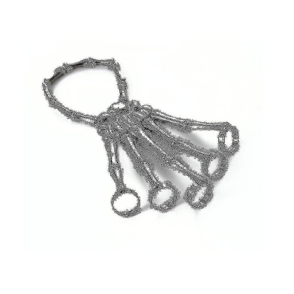 Fashion Personality Punk Skeleton Hand Bone Versatile -finger Ring Bracelet Adjustable All-in-one C