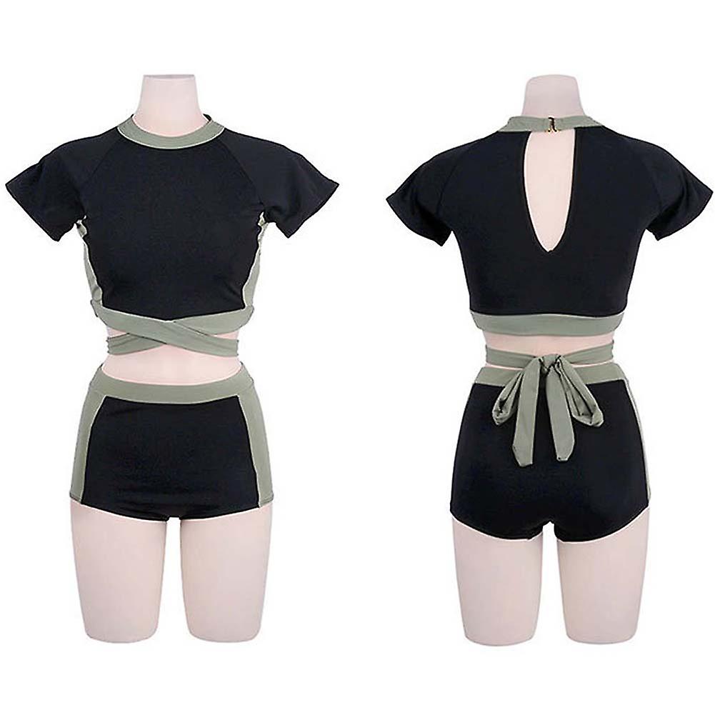Fashionable Women's Split Bikini Swimsuit with Conservative Good Quality Swimwear