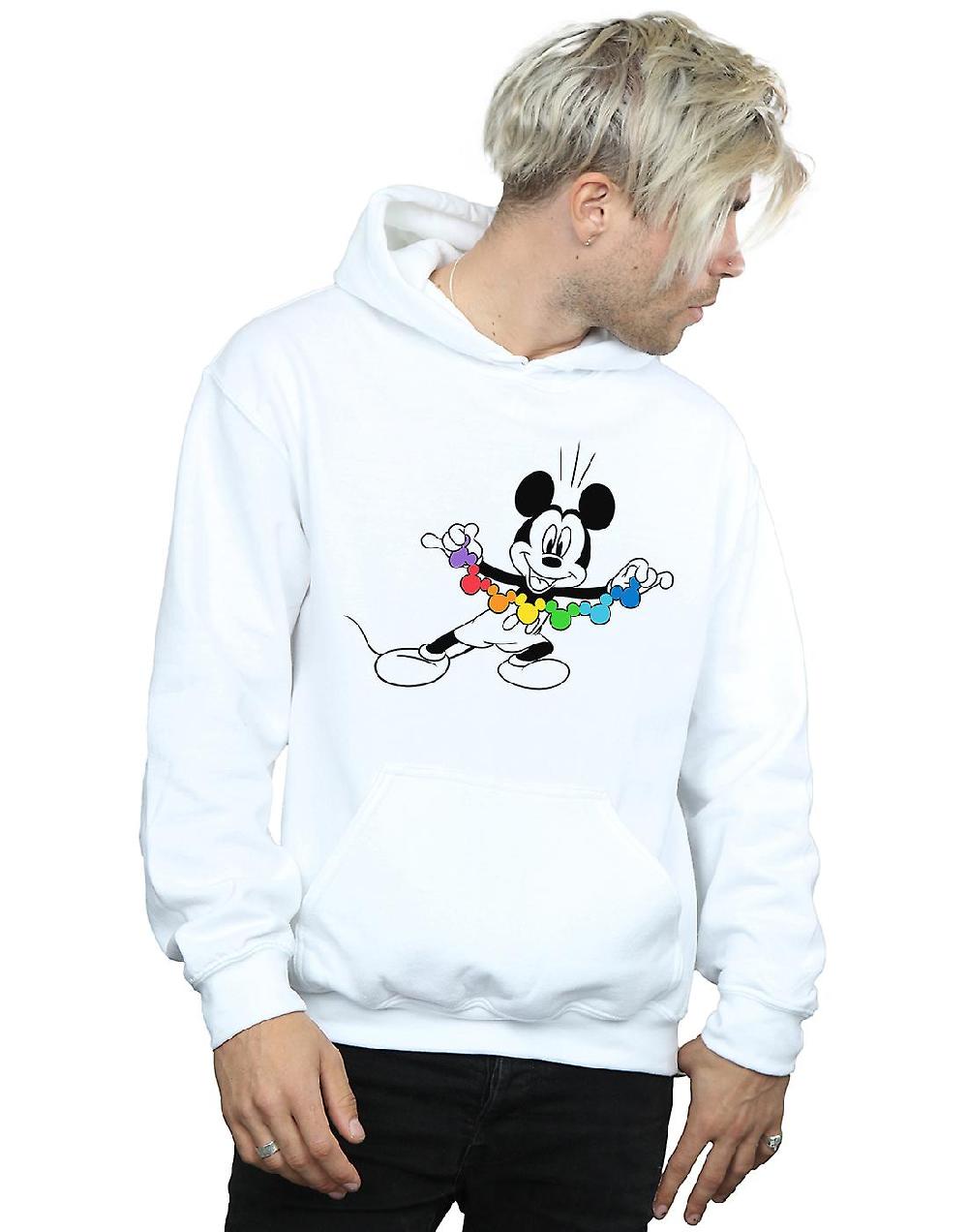 Felpa con cappuccio Disney Uomo Topolino Arcobaleno