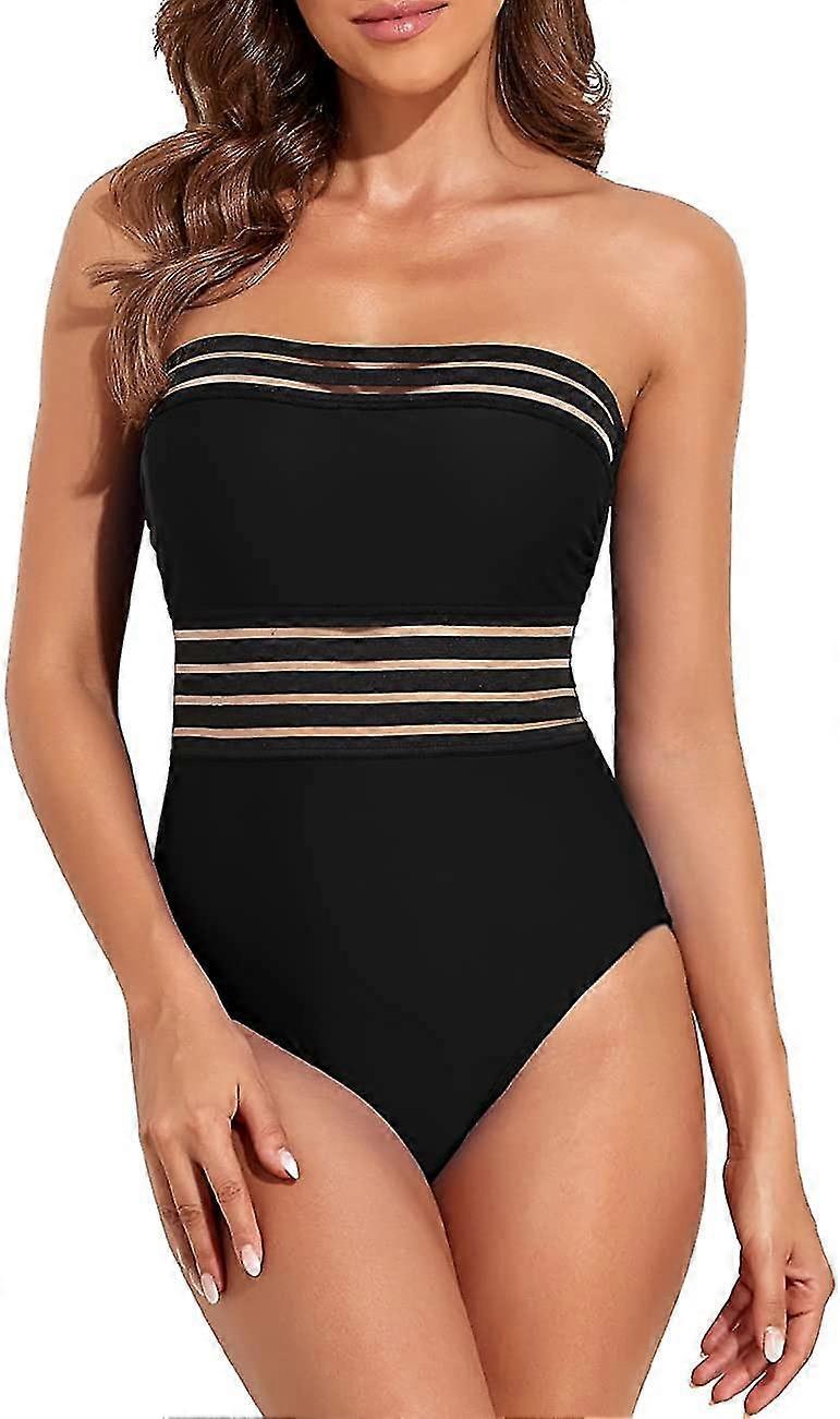 Fong Costumi Da Bagno Unici Senza Spalline Da Donna Costumi Da Bagno Controllo Della Pancia Halter Costumi Da Bagno Dimagranti