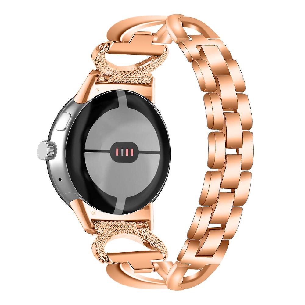 For Google Pixel Watch 2/Pixel Watch Alloy Band Rhinestones Decor Replacement Bracelet Watch Strap