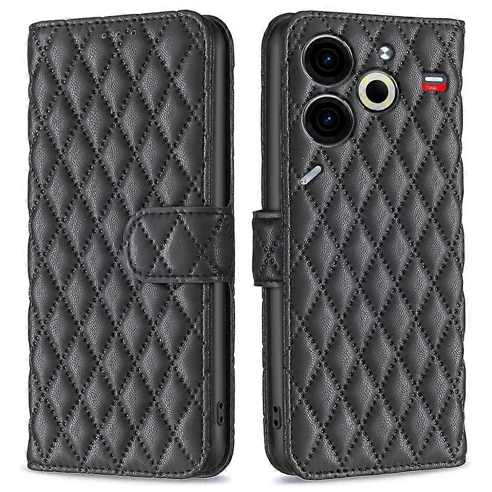For TECNO Pova 6 Neo Case Rhombus PU Leather Wallet Cover