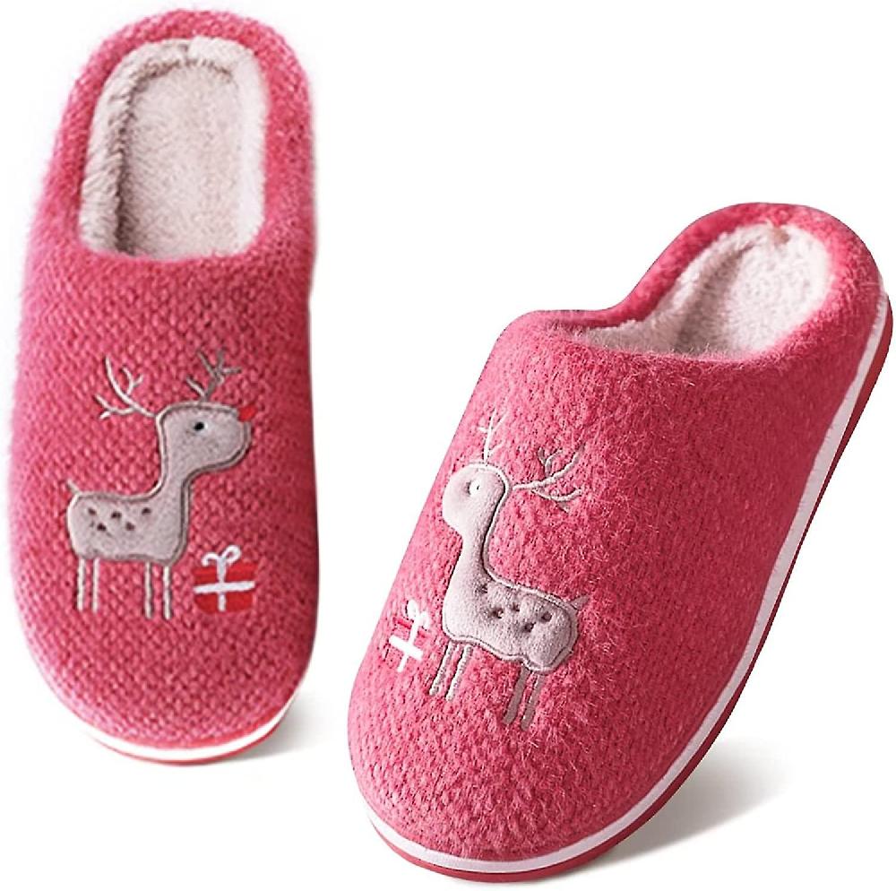 For Women Fluffy With Memory Foam Closed Toe Mens Anti-slip Sliders Indoor Gift