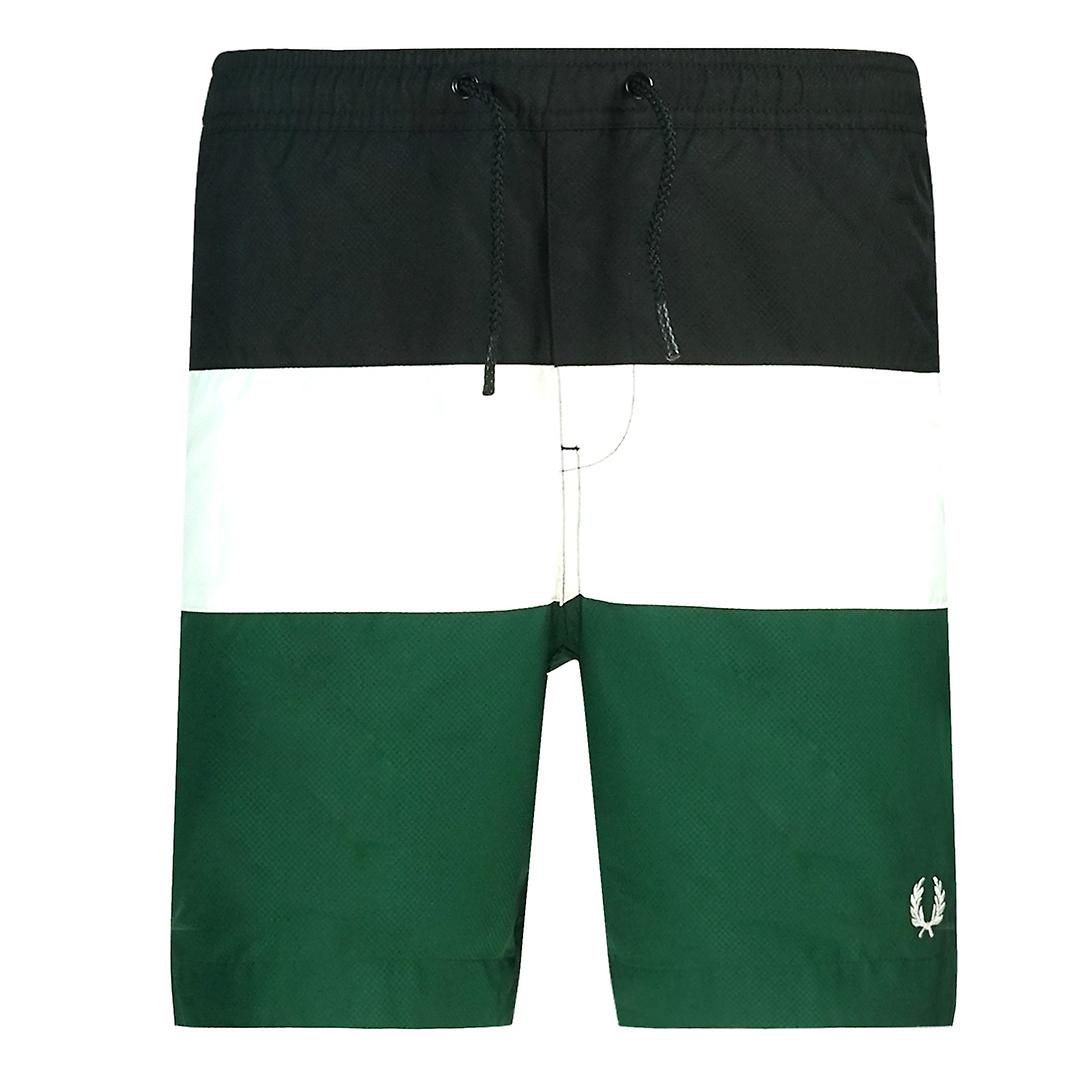 Fred Perry Colour Block S8510 426 Pantaloncini Da Bagno Verdi