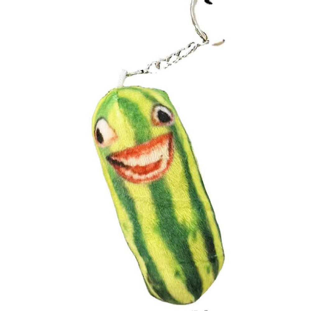Funny Talking Watermelon Keychain Stuffed Talking Green Melon Dolls For Teen Girls And Boys