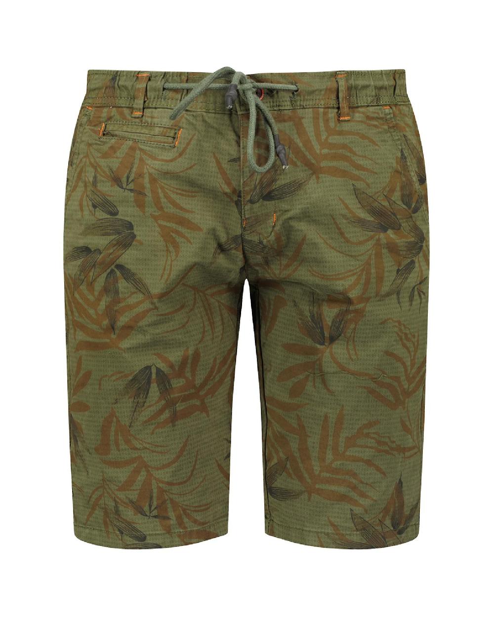 Geographical Norway Jungle Mens Green Casual Shorts