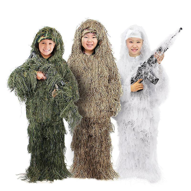 Ghillie Suit 3d Camouflage Hunting Apparel For Kids/youth/teen
