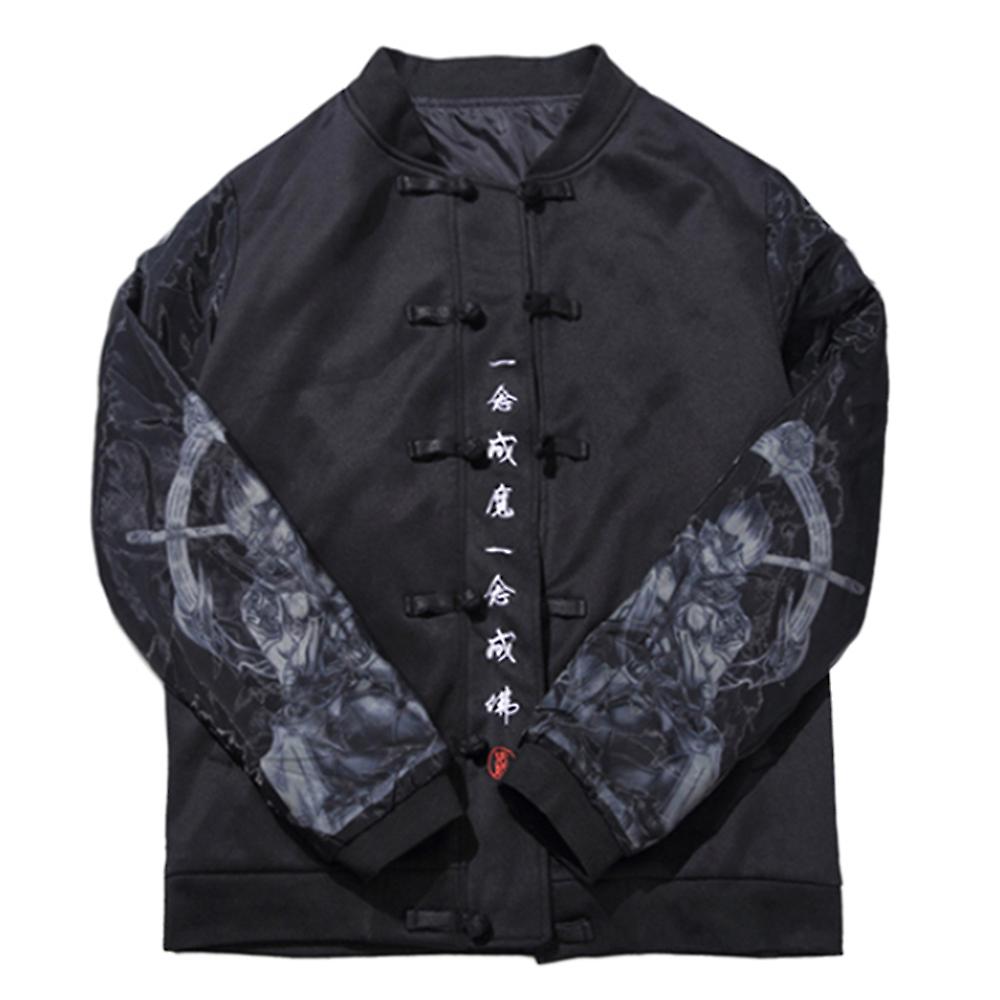 Giacca Vintage Piatto Bottone Cappotto Ricamo
