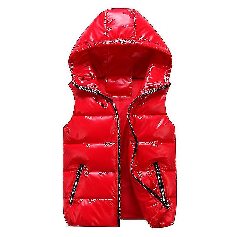 Gilet imbottito lucido unisex con cappuccio D colletto gilet per uomini e donne
