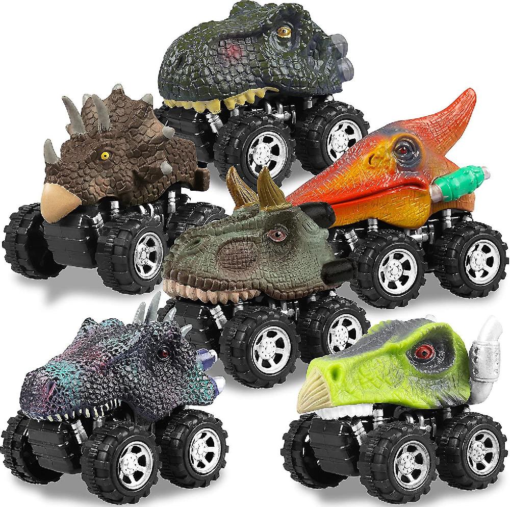 Giocattoli Di Dinosauro Pull Back Auto Per Ragazzo Dino Auto Giocattolo Set Per Bambini Tirare Indietro Veicoli Per T-rex Giochi Di Dinosauri Regali Di Compleanno Per Età 2 3 4 5 6 Anni Ol