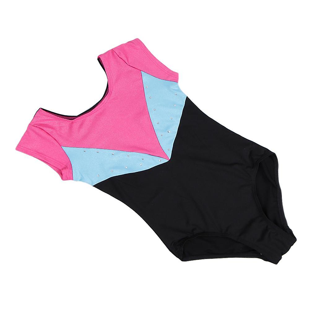 Girl's Gymnastics Leotards Sleeved Ballet Dance Athletic Bodysuit 6(5-6y)