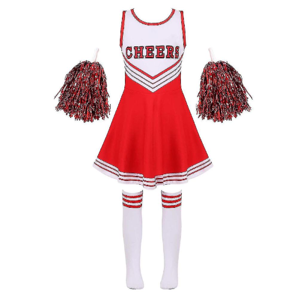 Girls Cheerleading Uniforms Children's Dance Uniformsred