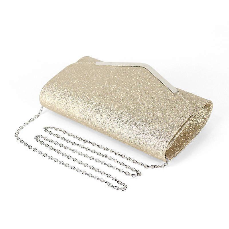Golden Clutch Purses for Women Clutch Evening Bag with Chain Fashion Sparkly Party Prom Purse(24*5*13.5cm)