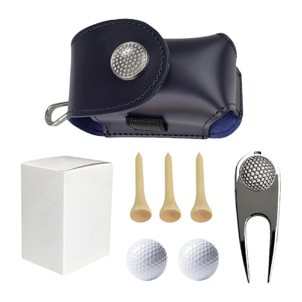 Golf Bag Carrying Pocket Carrier Tee Holder Sports with Balls Training Pouch Dark Blue
