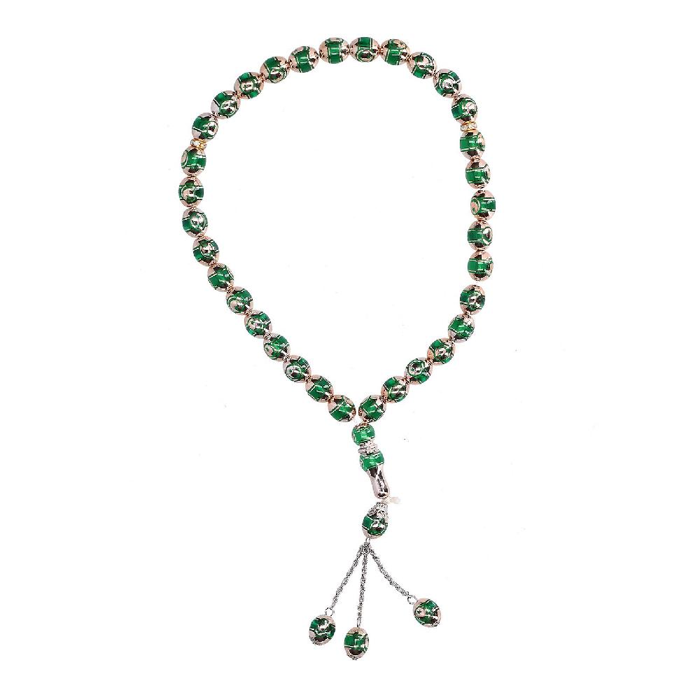 Green Muslim Prayer Beads - Fine Workmanship Comfortable Feel Optical Maser Engraving