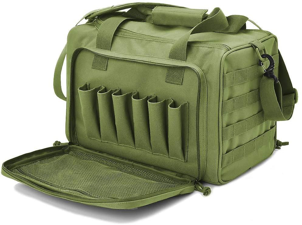 Gun Range Bag Deluxe Pistol Shooting Range Duffle Bags (army Green)