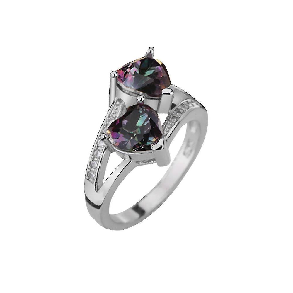 Heart To Heart Romantic 6 Colors Ladies Wedding Copper Ring Ring Size 6-10