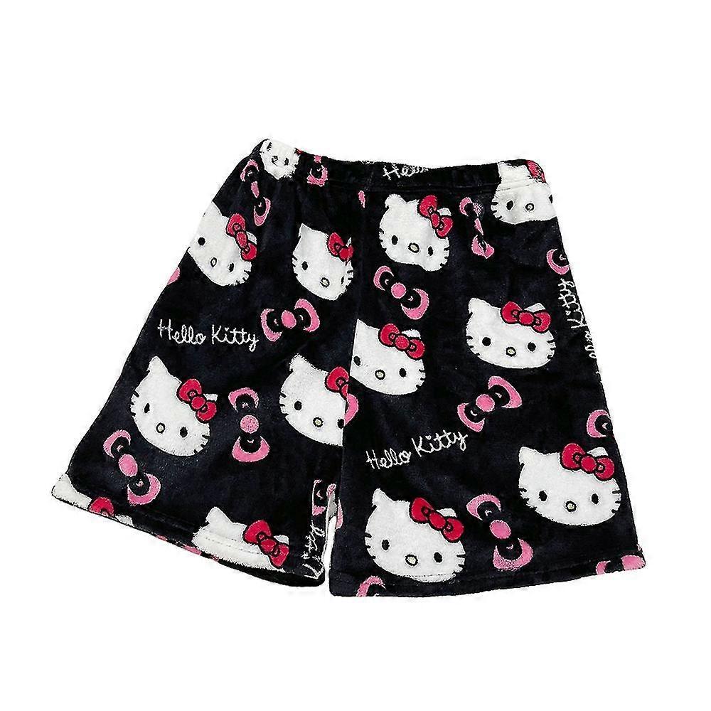 Hello Kitty Pigiama Di Flanella Donne Casual Home Shorts Caldo Fondi Morbidi Pantaloni Corti
