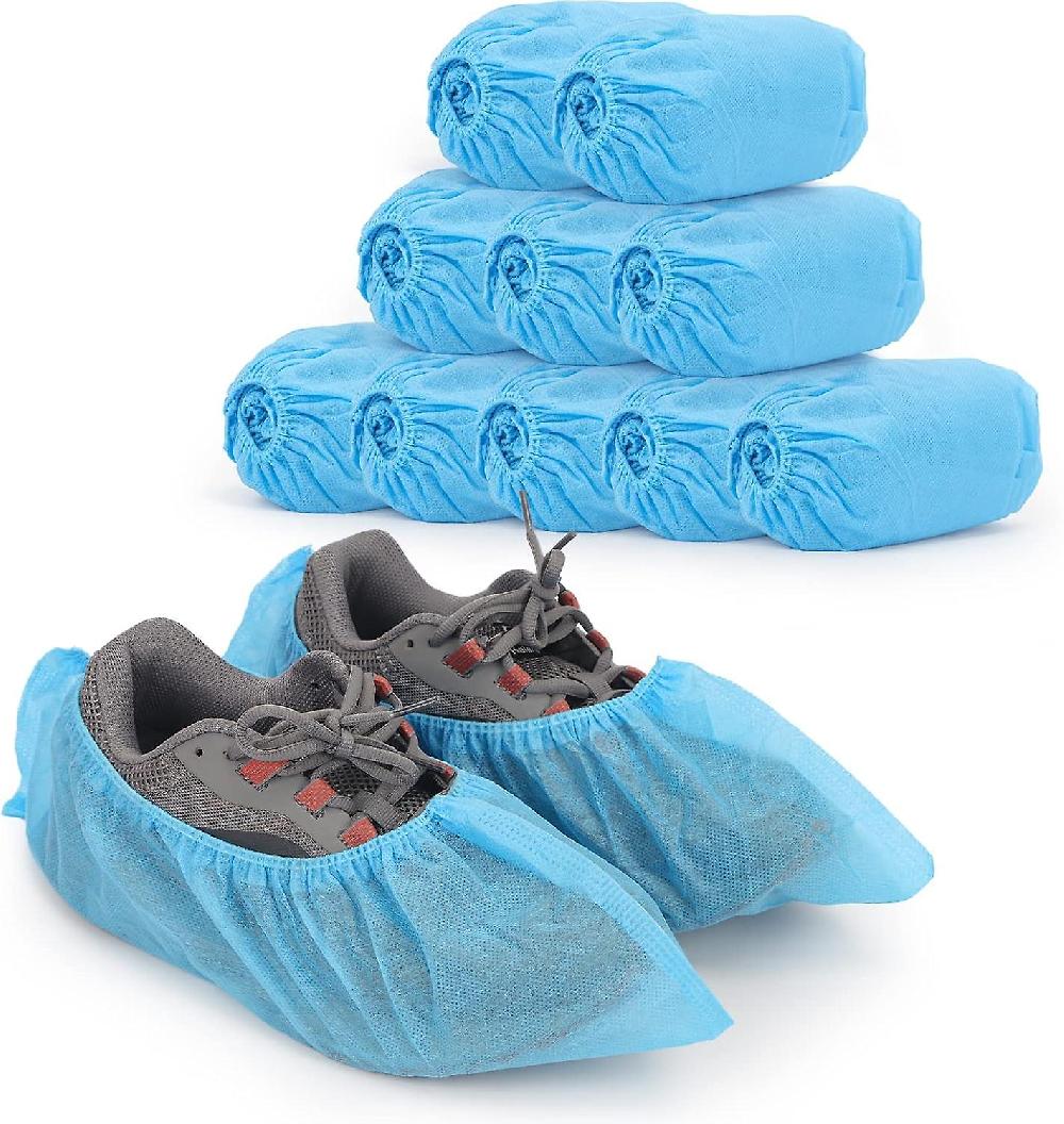 Homelove Shoe Covers Disposable 100 Pack(50 Pairs) Boot Covers Non-Slip for Indoor Durable Noiseless Shoe Booties Covers for Home Real Estate Workp