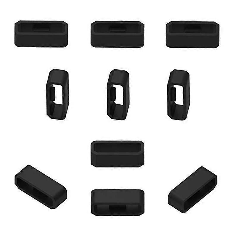 hot 2-10pcs Rubber Watch Strap Band Keeper Loop Security Holder Retainer Ring For