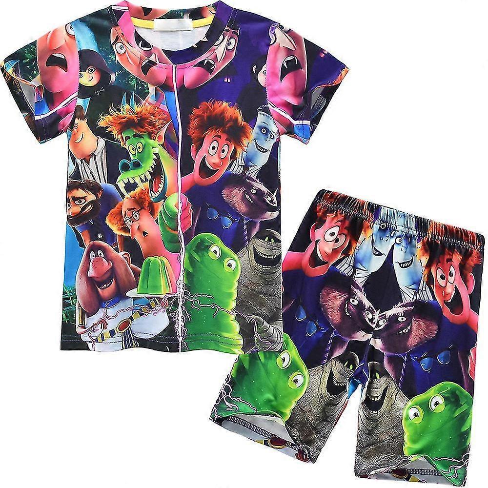 Hotel Transylvania Kids Boys Nightwear Set Pigiama Girocollo Top Pantaloncini Summer Sleepwear