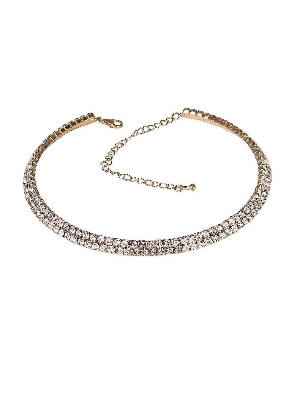 icecoolfashion girocollo con strass di cristallo regolabile trasparente collana di diamanti |Codice modello 309