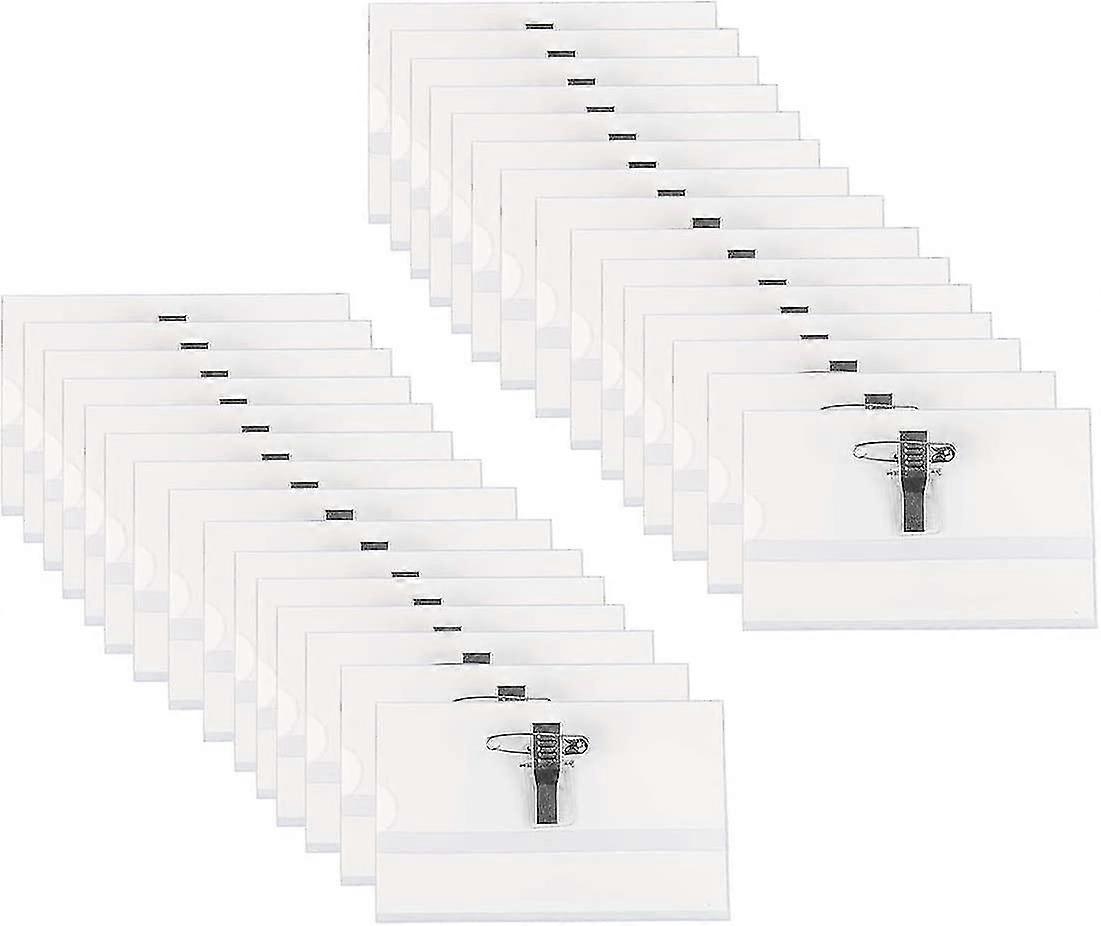 Id Name Badge Holders Clear Waterproof Plastic Card Sleeves (name Badges Holder)(30pcs)