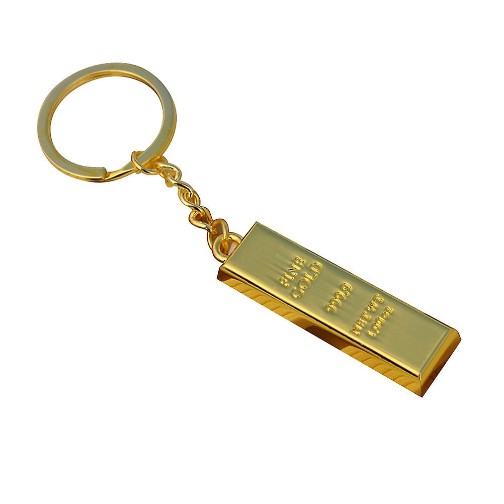 Imitazione Lingotti Portachiavi in Metallo Cool Auto Portachiavi Borsa Borsa Decorazione Regalo Creativo Portachiavi (Oro)