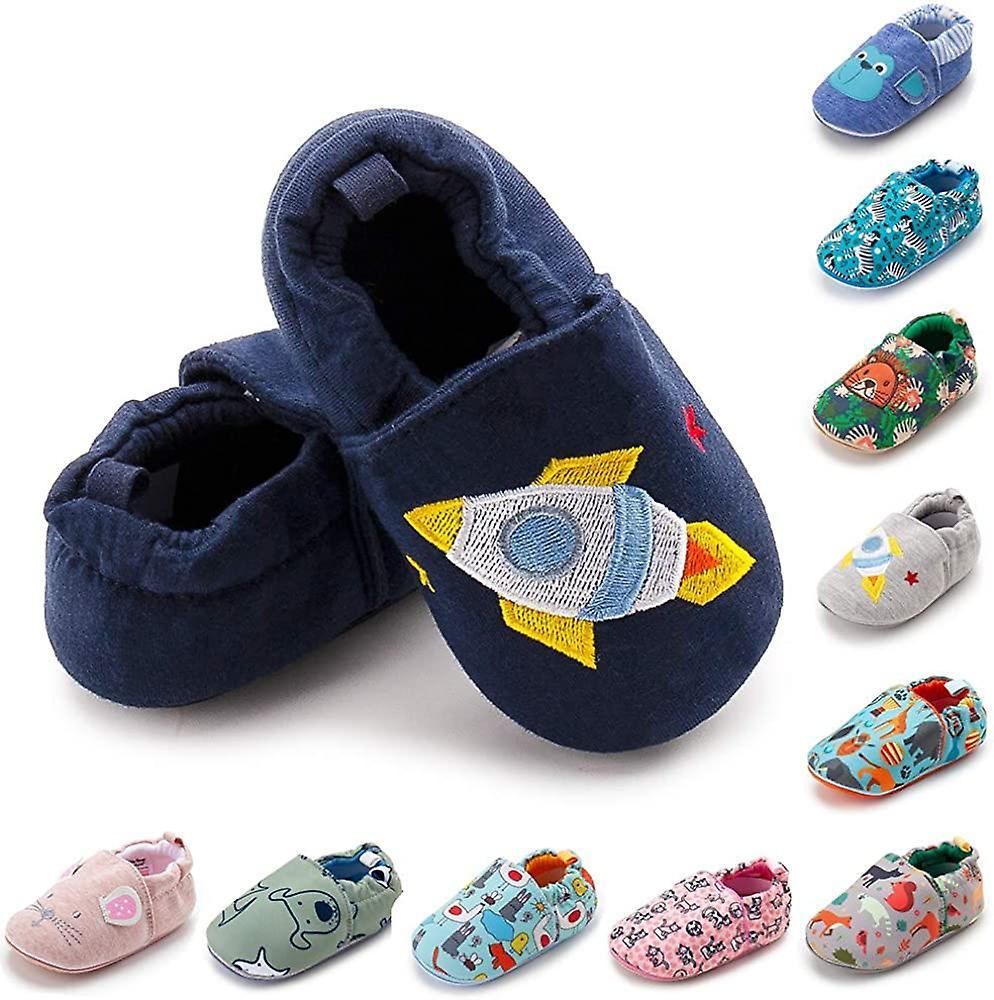Infant Baby Boys Girls Cotton Slipper Sneaker Toddler Cartoon Animal Rubber Non-slip Sole First Walker Crib House Shoes