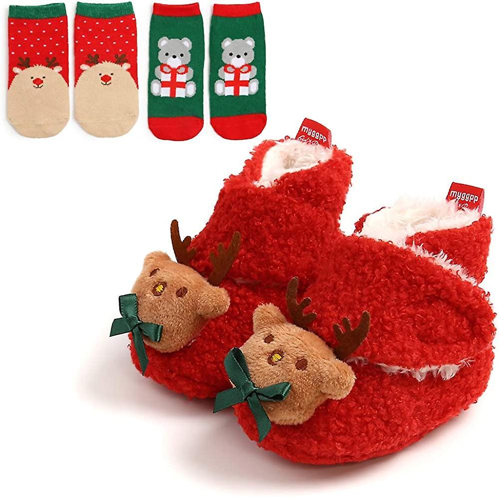 Infant Baby Slippers Girls Boys Booties Warm Baby Socks Shoes Newborn Crib Shoes Baby Footwear Prewalkers