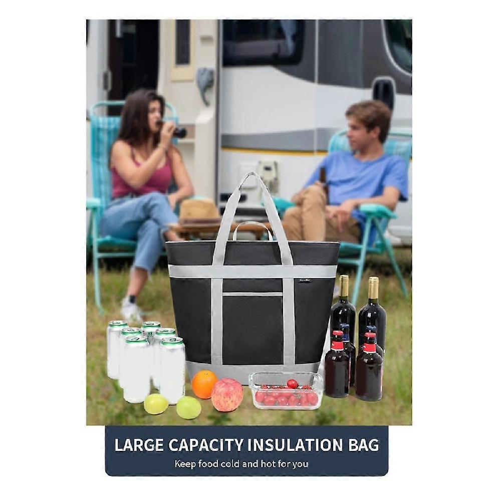 Insulated Cooler Bag Reusable 40L Soft Cooler Bags Cooler Leak Proof Portable Thermal Bags For Gr