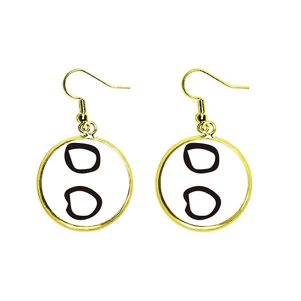 Iscrizione in osso Cinese Cognome Carattere Orecchio Penzolare Golden Drop Orecchino Gioielli Donna