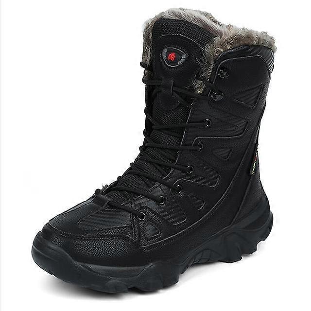 JWL-Winter Waterproof Men Boots Plush Super Warm Snow Boots Men Sneakers Ankle Boots Outdoor Desert Combat Army Boots Botas Hombre