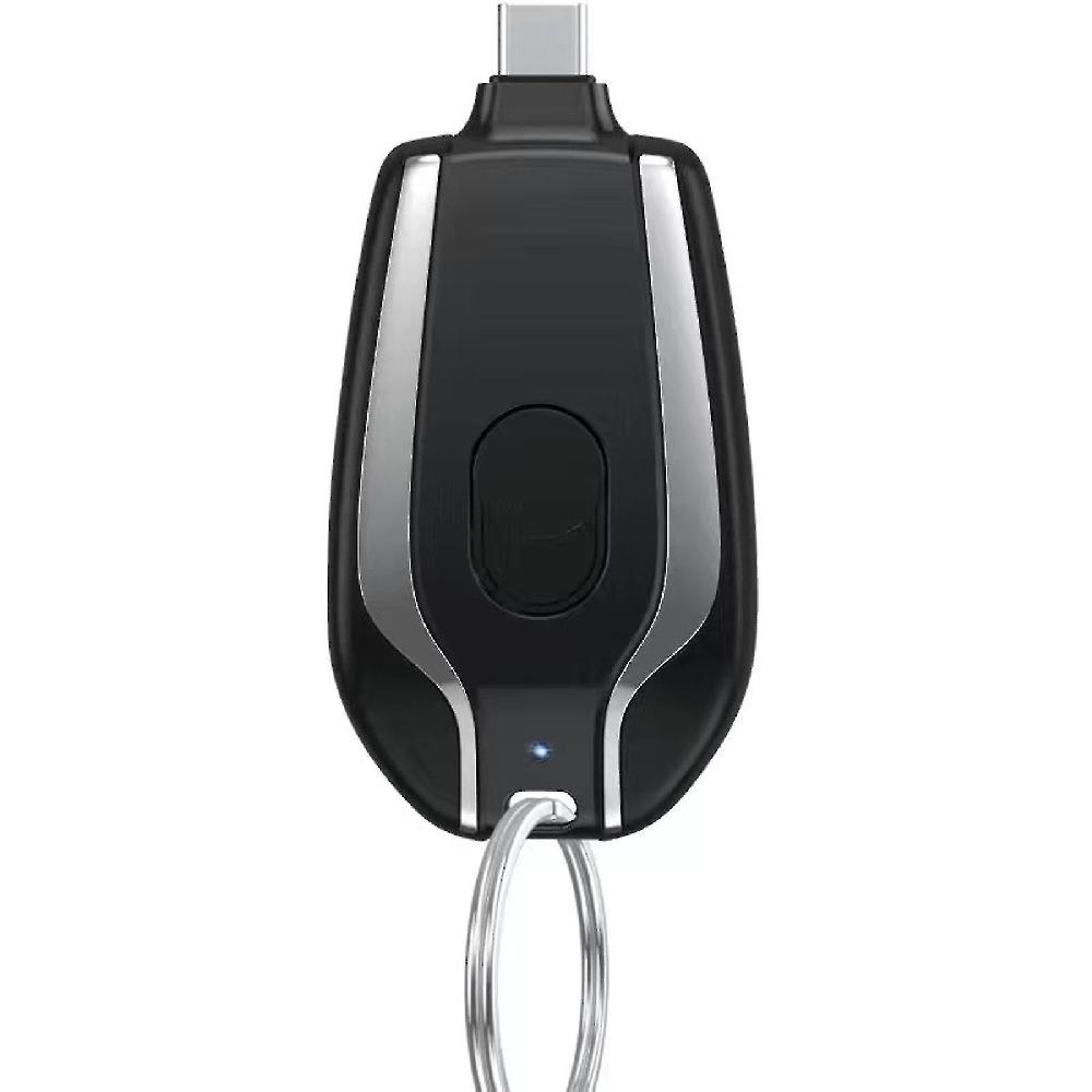 Keychain Portable Charger 1500mah Mini Power Emergency Pod Fast Charging Power Bank Battery Pack Key Ring Cell Phone Charger