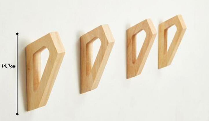 Keychains 1pc Coat Hanger Single Hook Headset Wall Key Holder Bag Hat Scarf Decorative Minimalist Wood Hooks