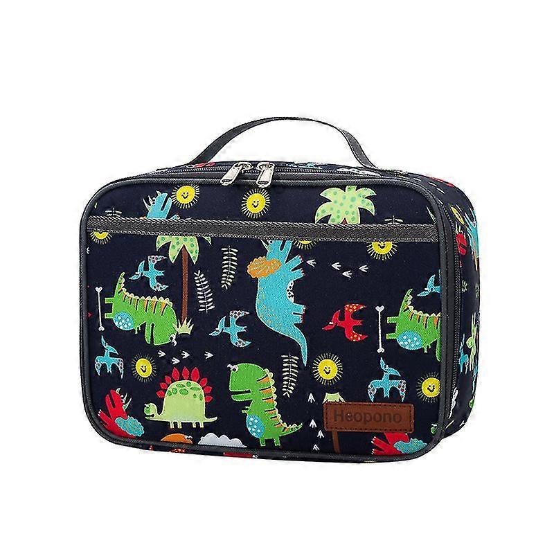 Kids Lunchbox Insulated Soft Bag Mini Cooler Back To School Insulated Meal Tote Set For Girls Boys Dinosaur