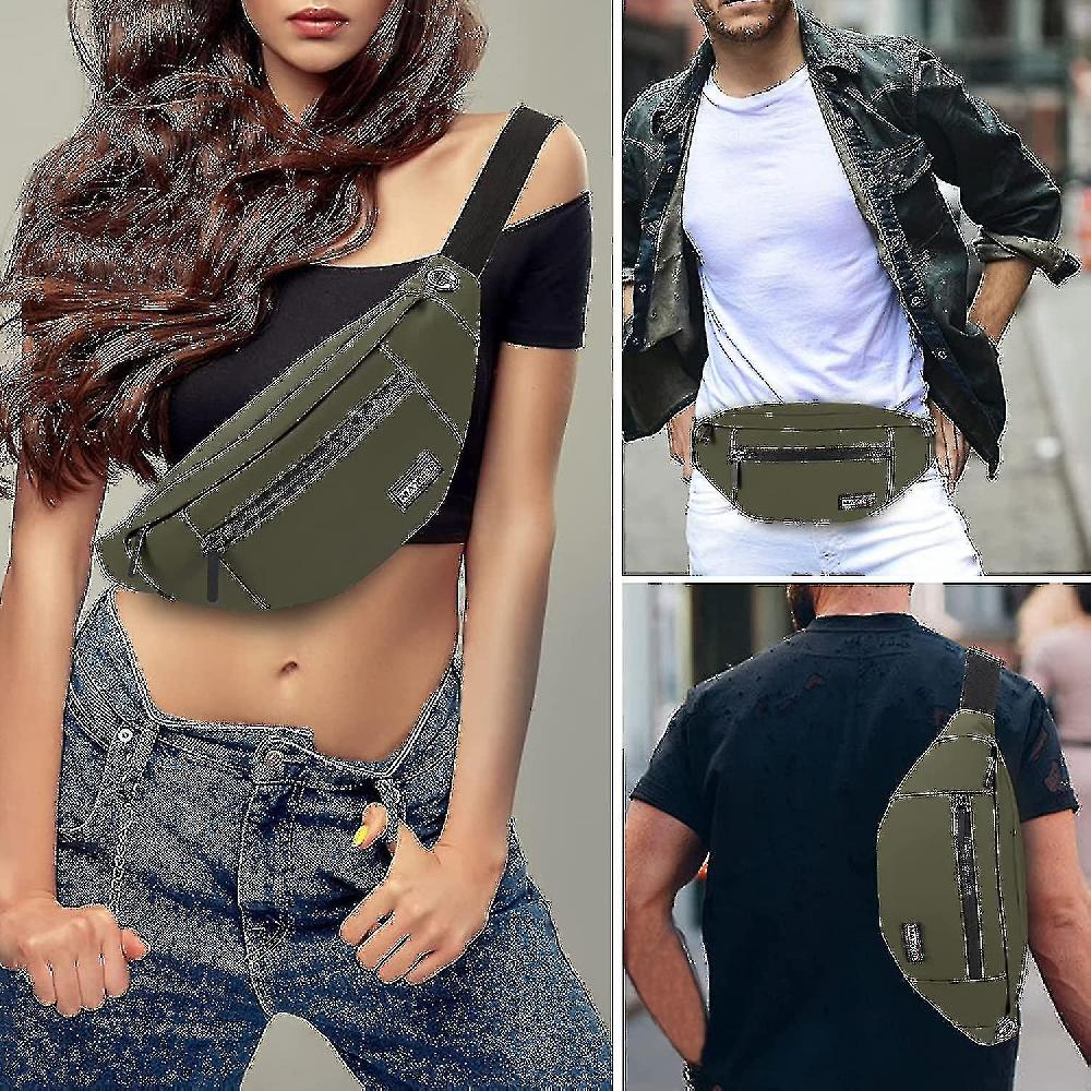 Lar Bag With 4 Zipper Pockets Enjoy The Of Sports Day Exercise Travel Running Casual Hands- Et Fanny Pack For All Mobile Ph