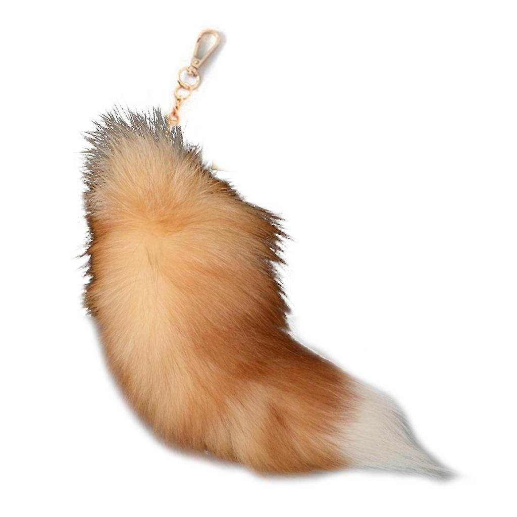 Large Fluffy Tail Key-Ring Animal Tail Key-Pendant Pompom for Women Couple