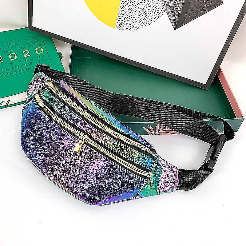 Laser Waist Bag Women Fashion Color Messenger Bag Multi-compartment Chest Bag Women Pu Leather Messenger Bag Women